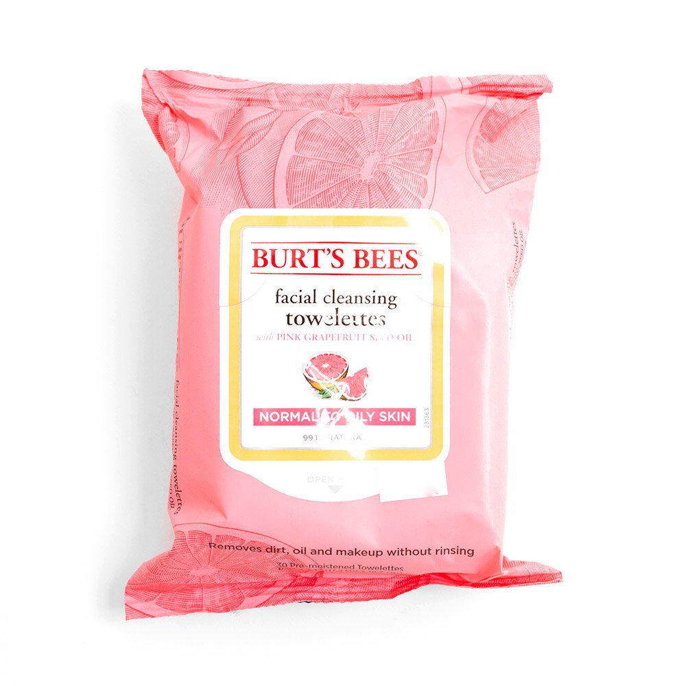 Burt's Bees, Bath Accessories, Health & Beauty, Grapefruit, Facial Towelettes, 30 count, 7744